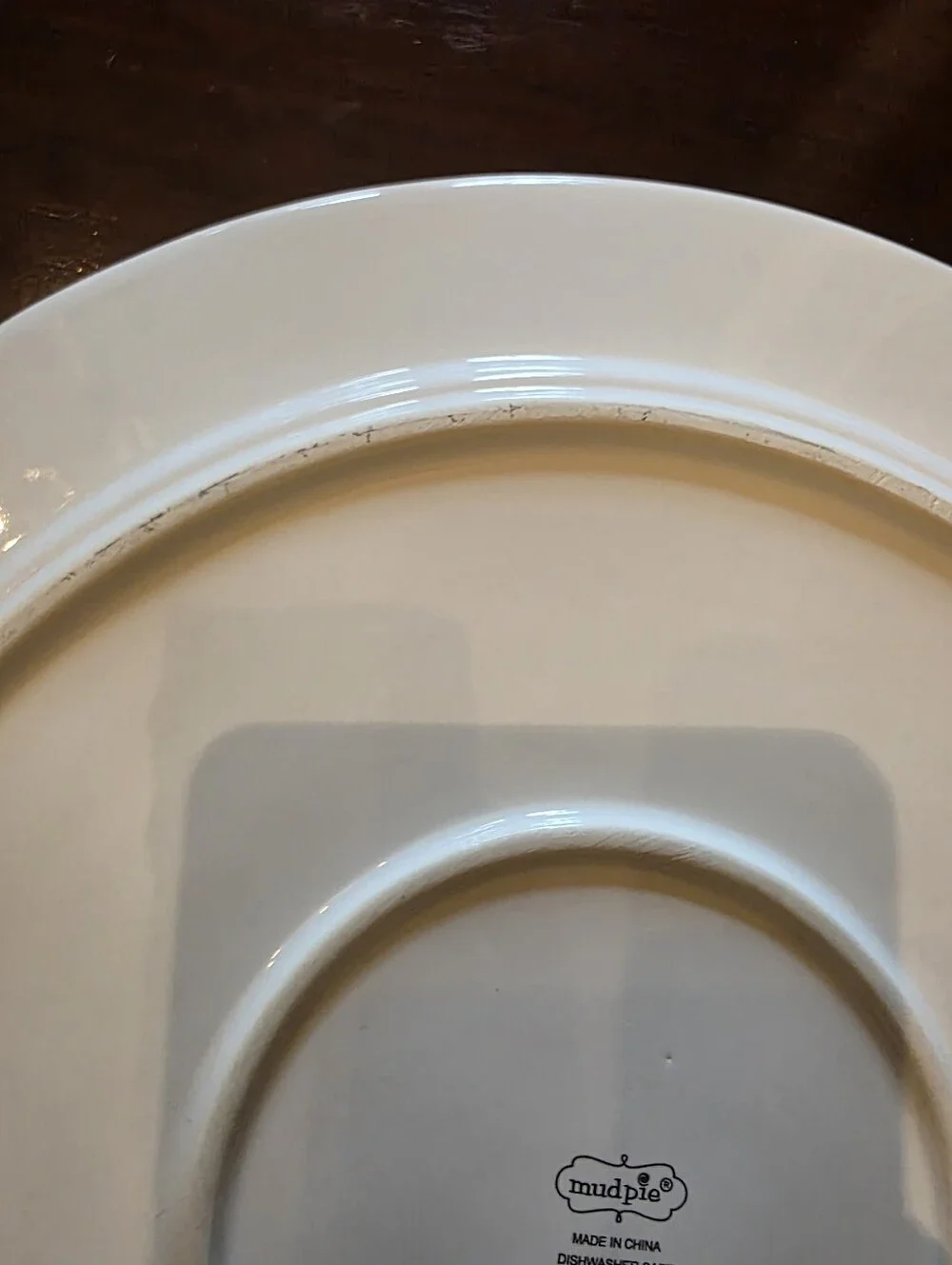 Mud Pie mr. & mrs. Decorative Wedding Blessing Plate - White